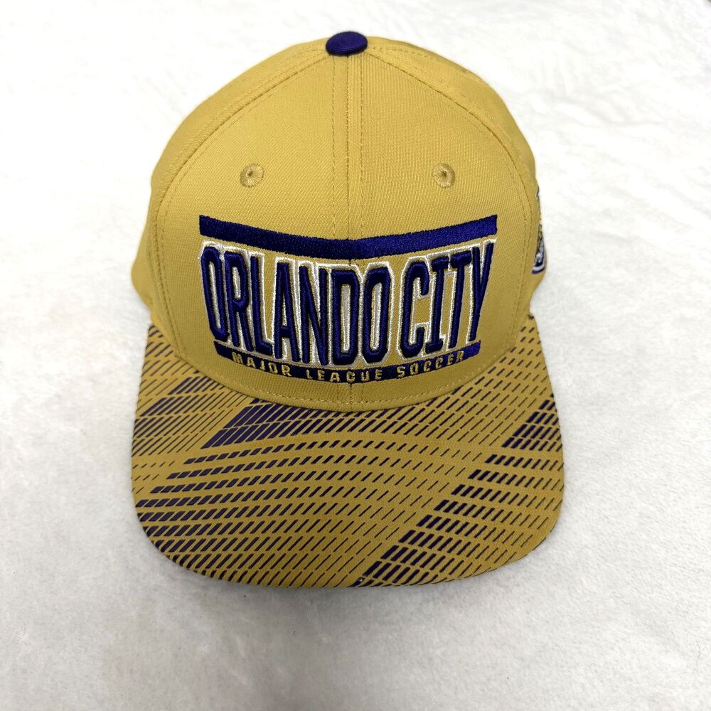 Orlando City SC Hat Cap Snap Back Youth Boys One Size Yellow MLS Soccer Adidas
